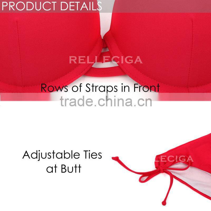 RELLECIGA 2016 Watermelon Red Push-up Halter Bikini