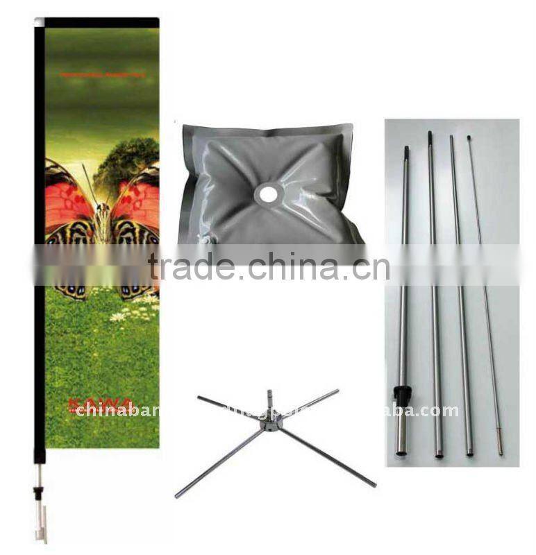 Promotional portable flag pole base