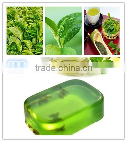 Z0204 Adult Group Green Tea Essential Oil Transparent Bath Soap with Shrink Wrapper
