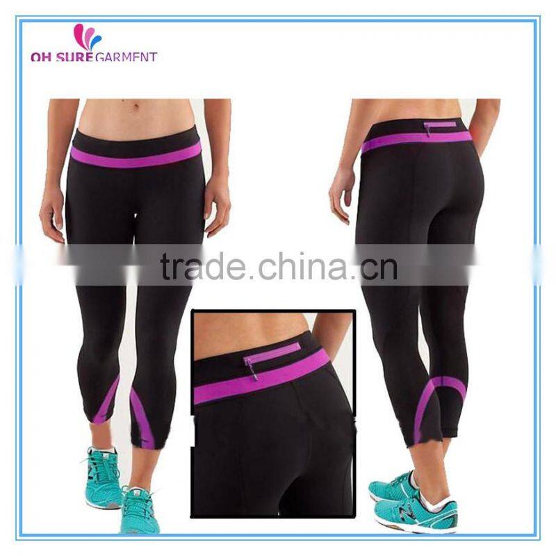 86% nylon 14% spandex yoga tight womens running tight