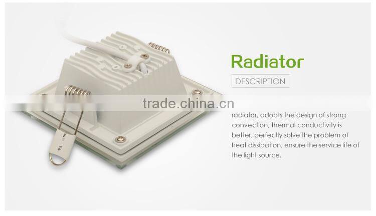 25W square led glass ceiling light