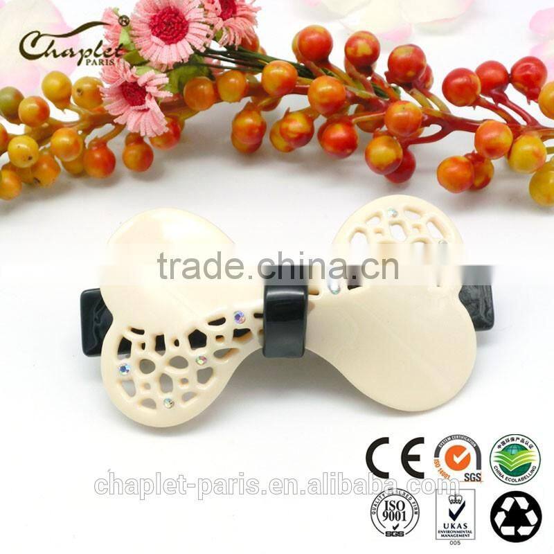 high quality rhinestone bowknot hair barrette girls' hair clip