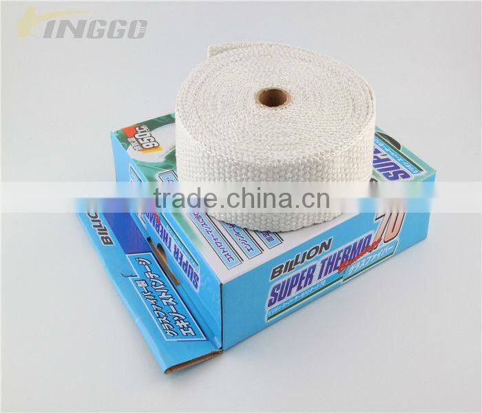 White Cloth Fiber Thermo Tec Exhaust Wrap