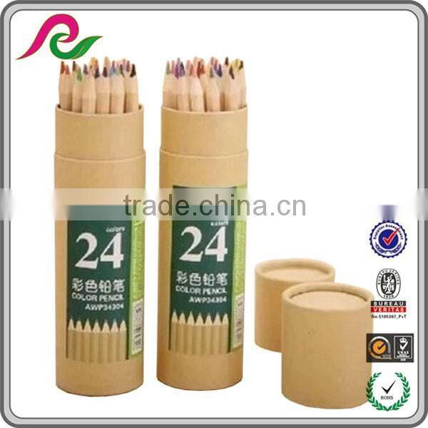 Round box with full color printing for pencils packing Cylinder gift box