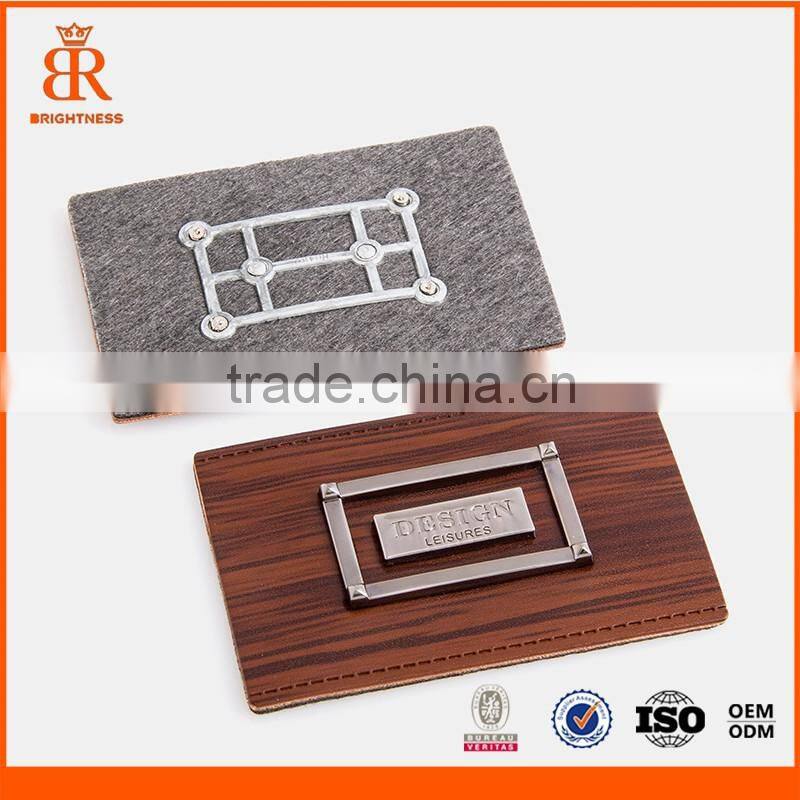 Custom with tag cologor especial leather patch for clothing