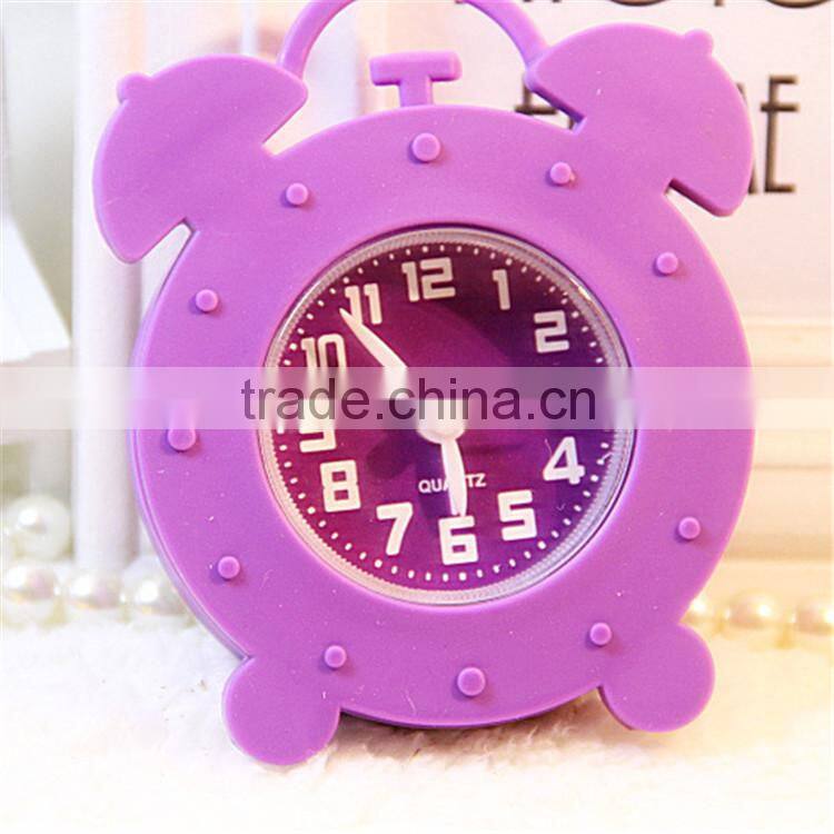 2015 Promotional gift animal shaped alarm clock Silicone Table Clock