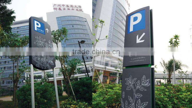 Advertising outdoor pylon sign for gas station