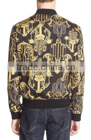 cheap high quality print reversible custom bomber jacket wholesale for man