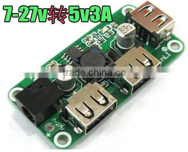 3 output ports USB 5V 3A dc dc step down power supply modules 8V 10V 12V 14V 15V 18V 20V to 5V 3A mobile phone battery charger