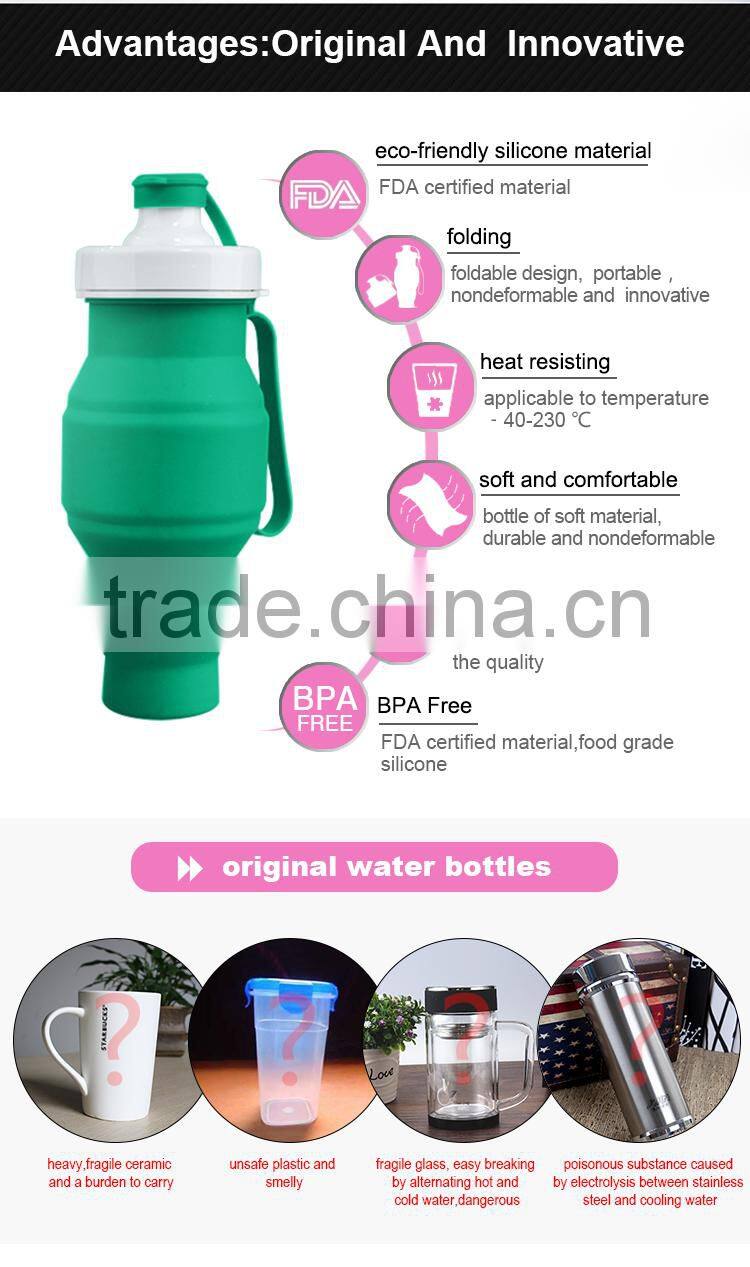 Wholesale Unique Design Silicone Disposable Drinking Bottle