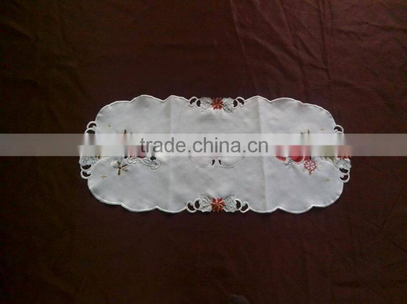 factory wholesale Xmas round lace table cloth