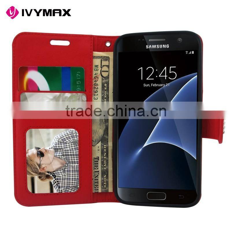 New Products 2016 Cellphone Case PU Leather Cover Case for Samsung Galaxy S7