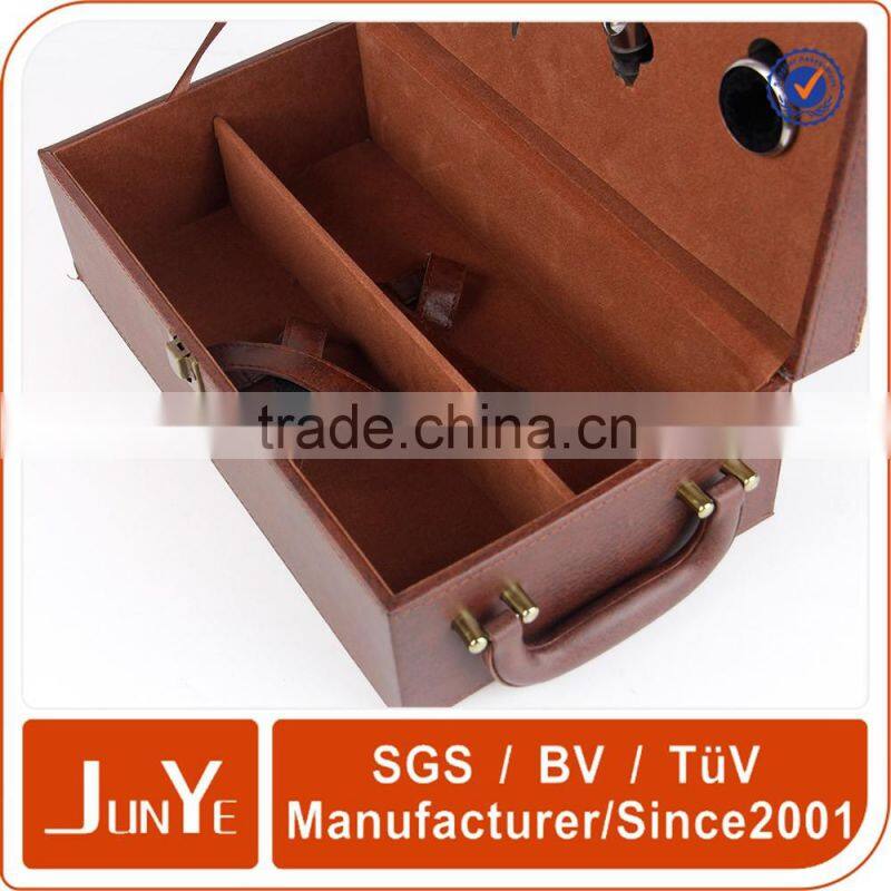 hard cover with holder 5 liter 6 bottle wood wine box dividers