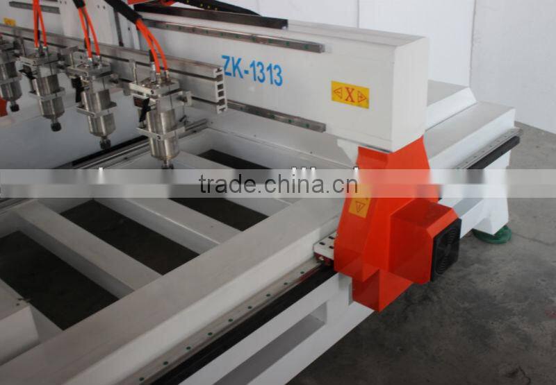 4 Spindles 4 Axis CNC Router With Moving Table Original 4 Axis NcStudio Controlling 1300*130mm ZK-1313-4