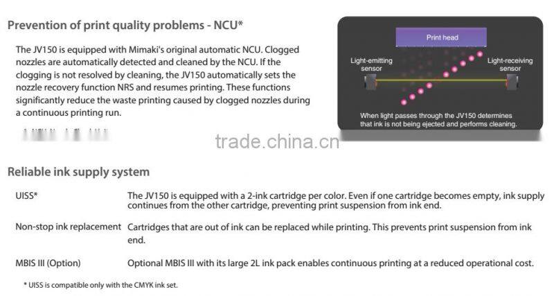 Mimaki JV150-160 printer sublimation for cloth.
