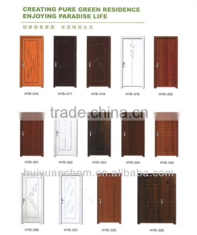 2014 new product modern PVC film faced wooden door designs