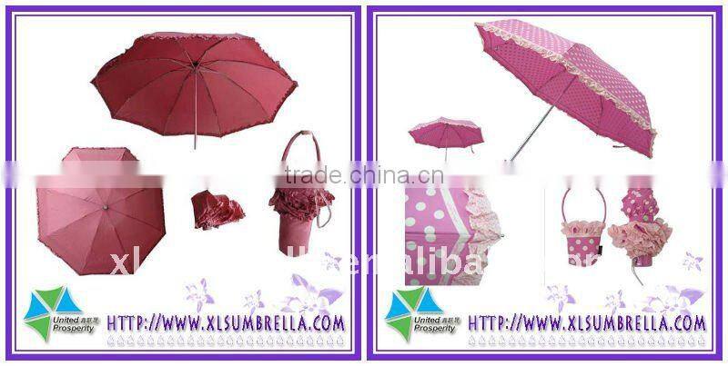 5 folding mini umbrella with flowers