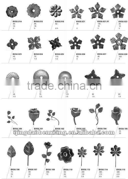 made in China decorated cast iron flowers&leaves