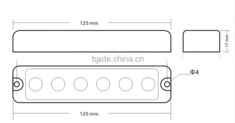 LED Strobe Surface Mount Lighthead/LED Surface Mount Dash light/LED Grille light(SR-LS-LD-106)1W or 3W LED,Super-Thin