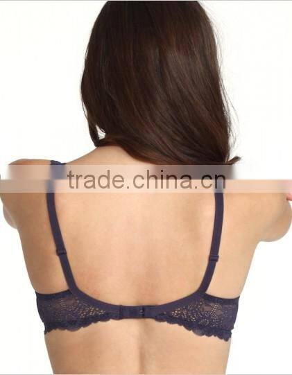 2014 new arrival ladies underwear padded lace bra