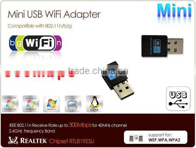 Mini 300M USB Wireless Network Adapter Realtek 8192 Chipset