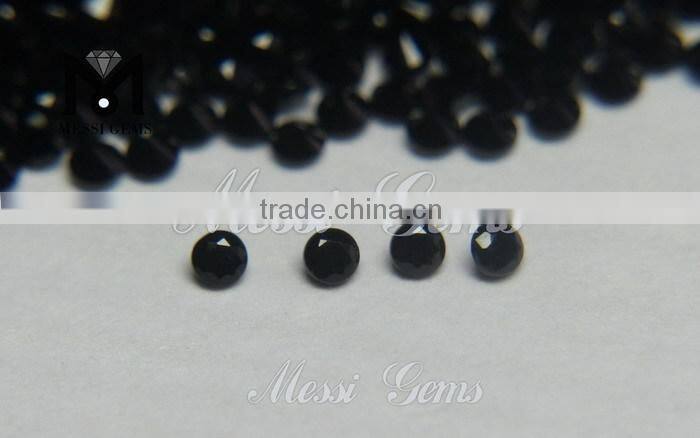 Factory Wholesale Price Gemstone Round 1.5mm Black Nano Gems