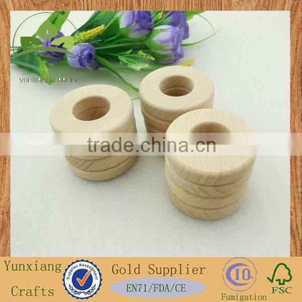Wooden baby teethers ring