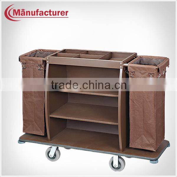 Stainless Steel Hotel Room Service Trolley Cart/Housekeeping Used Laundry Janitor Equipement