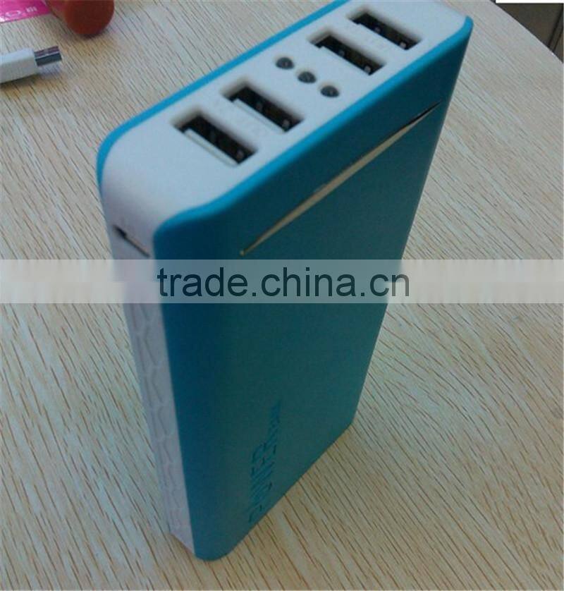 New type portable 20000mah high capacity power bank with 4 USB
