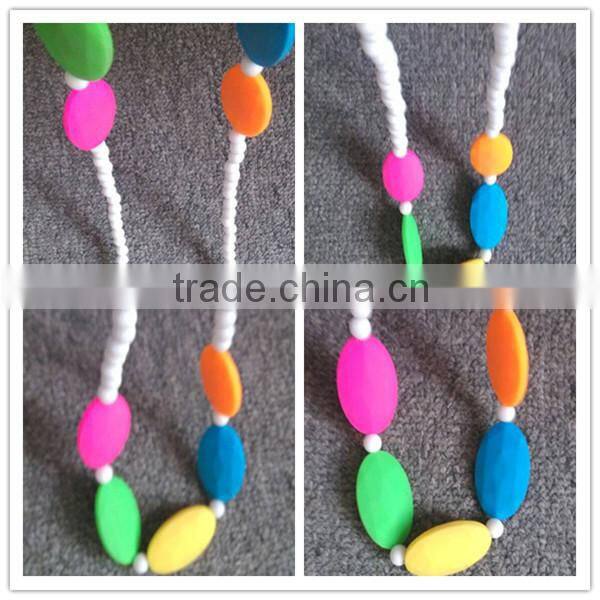 Teething Necklace Chic BPA Free silicone beads teething,baby teething bead necklaces fashion,teething bead necklaces