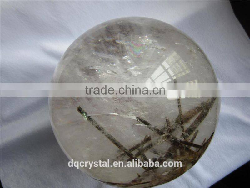 Eye-catching rutilated ball ,home decor crystal ball,gifts for crystal ball