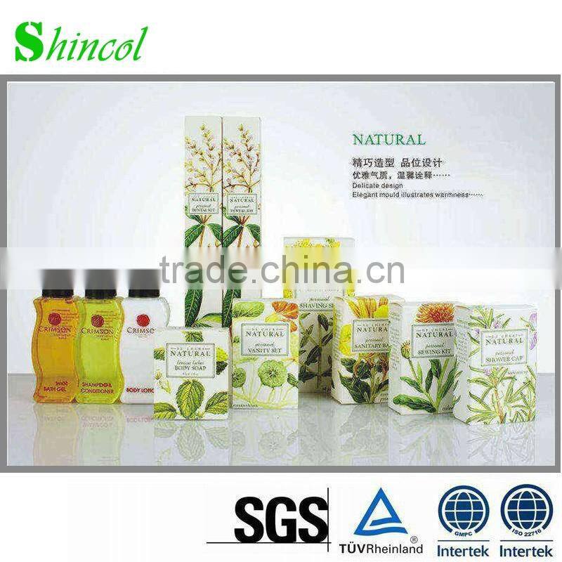 GMPC ISO hotel supply disposable hotel amenities shampoo and bath gel