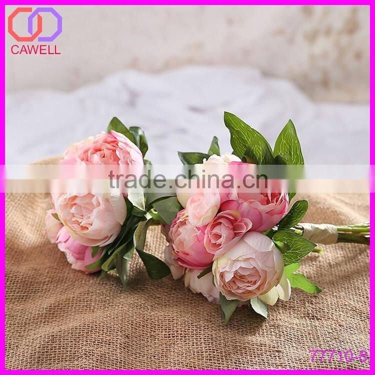 yiwu bulk wholesale 12" wedding bridal peony silk artificial flowers