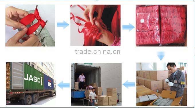 Wholesale Blue color satin ribbon with sliver edge