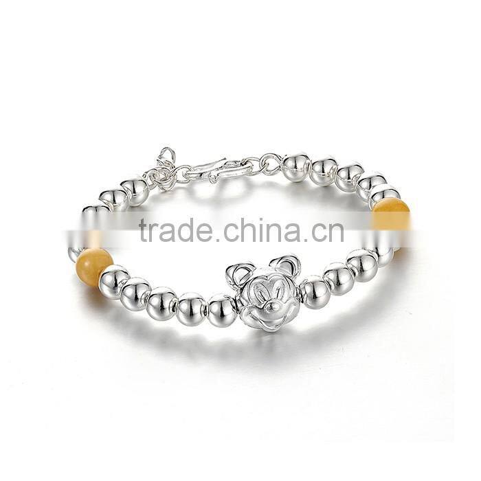Newest Mickey Mouse Design 925 Silver Bracelet Jewelry