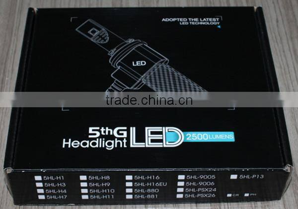 led headlight h1 h4 h7 h8 h9 H11 9005 9006 car led headlight 2500 lumens