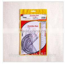 4 Pieces for Students Plastic Ruler Set/geometric ruler set