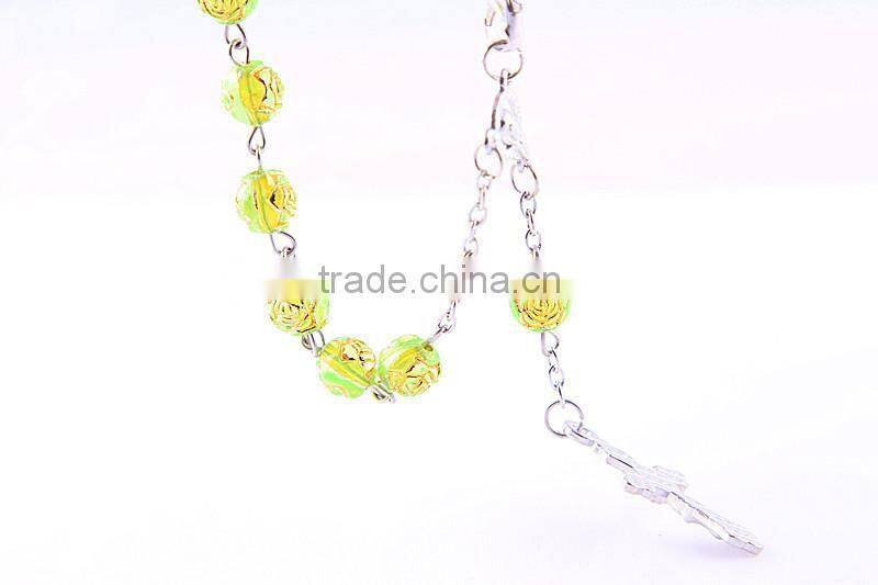 multicolor handmade rosary bracelet