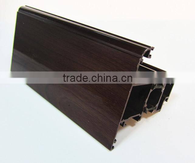 Powder coated Aluminum Wood Finish Profile For Doors and Windows