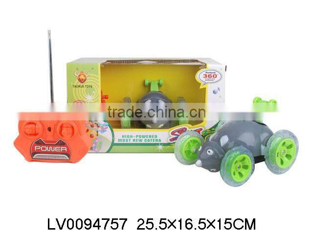 cartoon mouse shape 4CH rc stunt car 360 with light&music