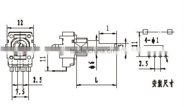 Potentiometers for dimmer