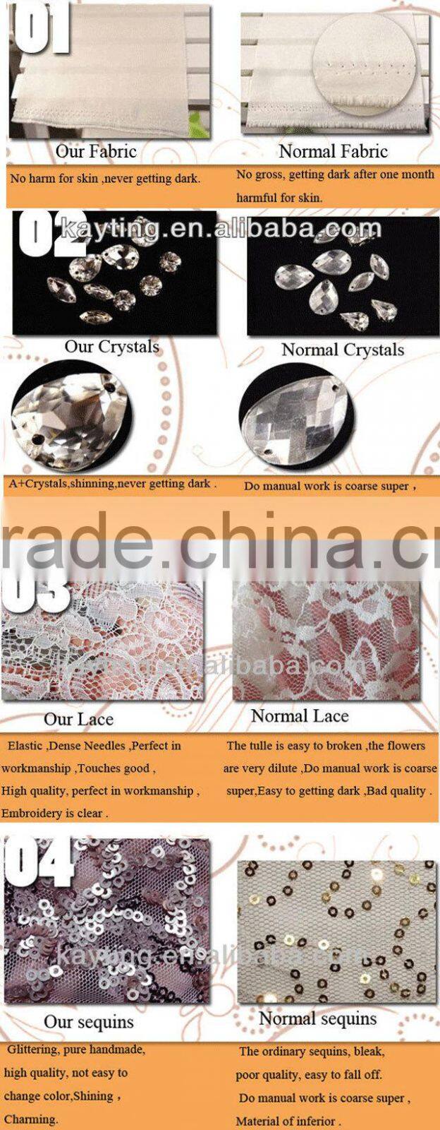 Stylish Pretty See Through Round Neck Off Shoulder Chiffon Wedding Dress Prom Evening Dress