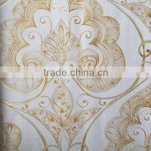 luxurious snd noble deep embossed vinyl wallpaper Italy design