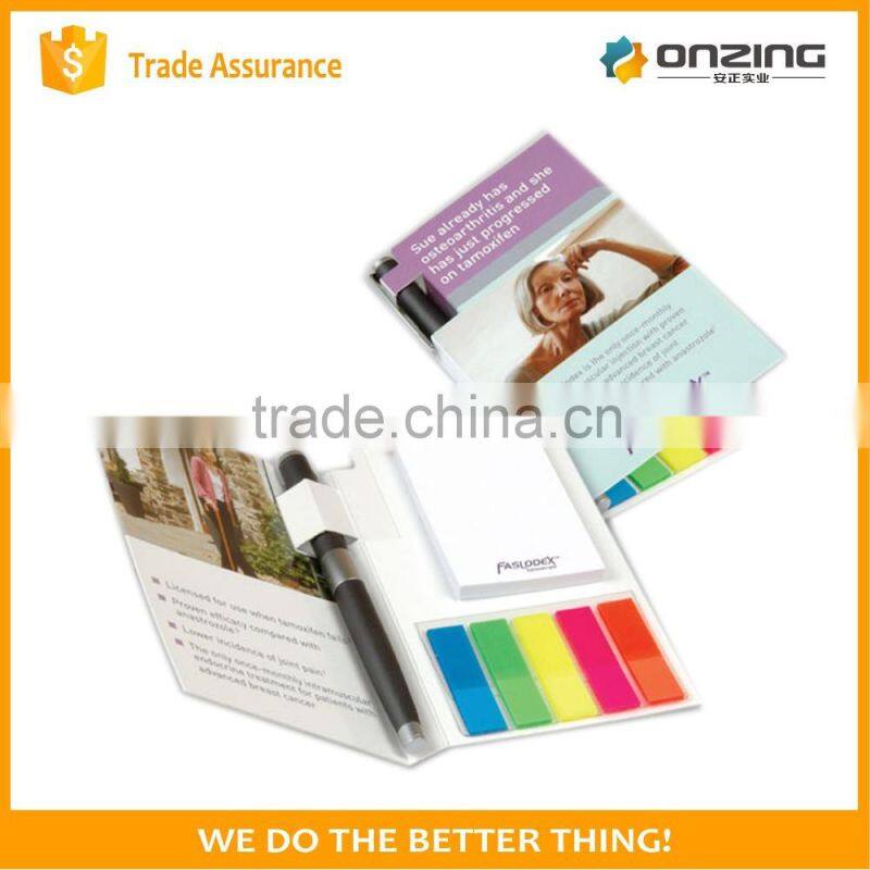 Onzing custom sticky notes sticky paper notepad with cover