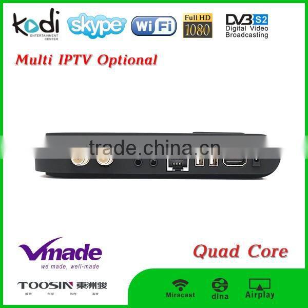 factory direct best price DVB S2 Android TV BOX Hybrid OTT satellite android smart tv receiver