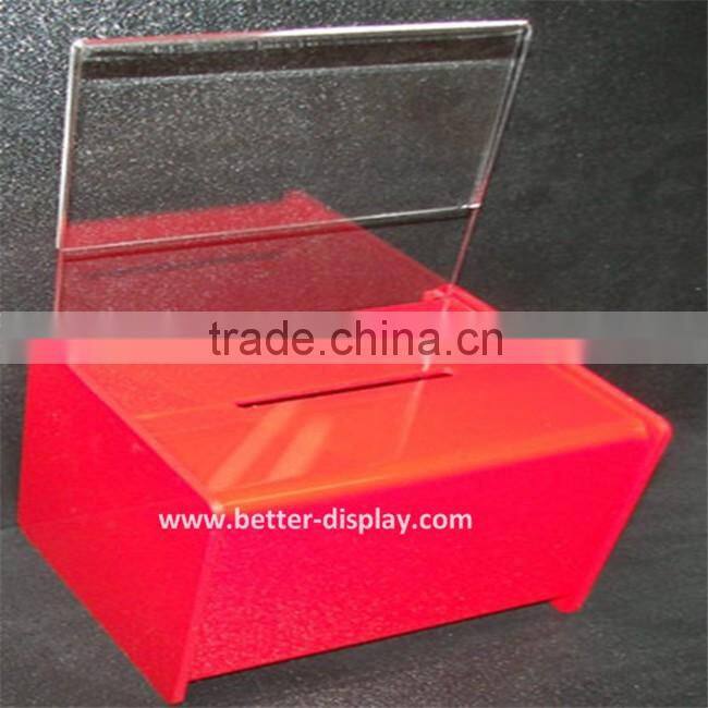 wholesale acrylic donation buckets for charity