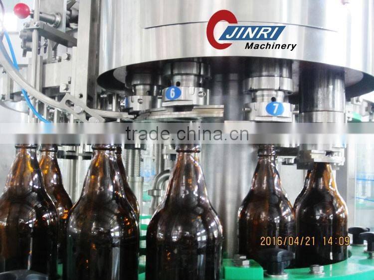 glass bottle beer filling plant/beer packing machine