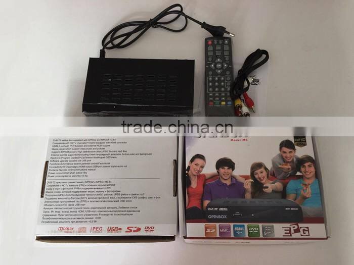 Ground Digital TV Set Top Box DVB-T2 Dual Display for HD and SD output TV Receiver For Central Asia and Eastern Europe