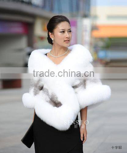 MK001 new style mink fur shawl