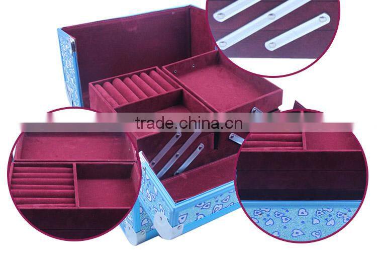 Buy Wholesale Direct From China Double Open Blue Aluminum Beauty Case With 4 Trays